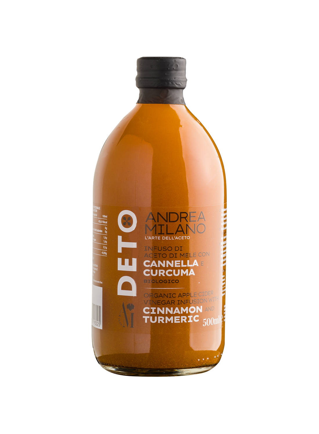 ORGANIC APPLE CIDER VINEGAR INFUSION WITH CINNAMON AND TURMERIC - DETO ANDREA MILANO