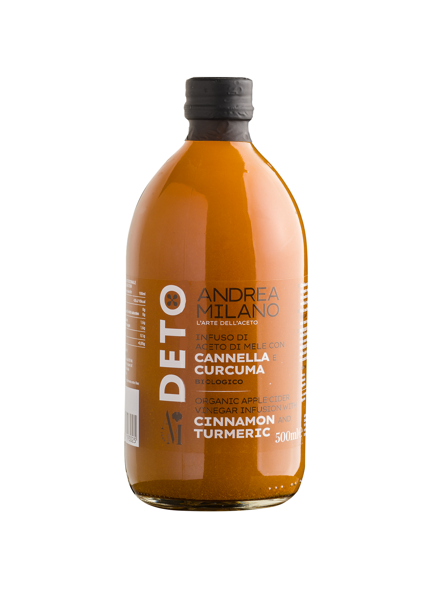 Infuso di Aceto di Mele Biologico con Cannella e Curcuma - Deto Andrea Milano
