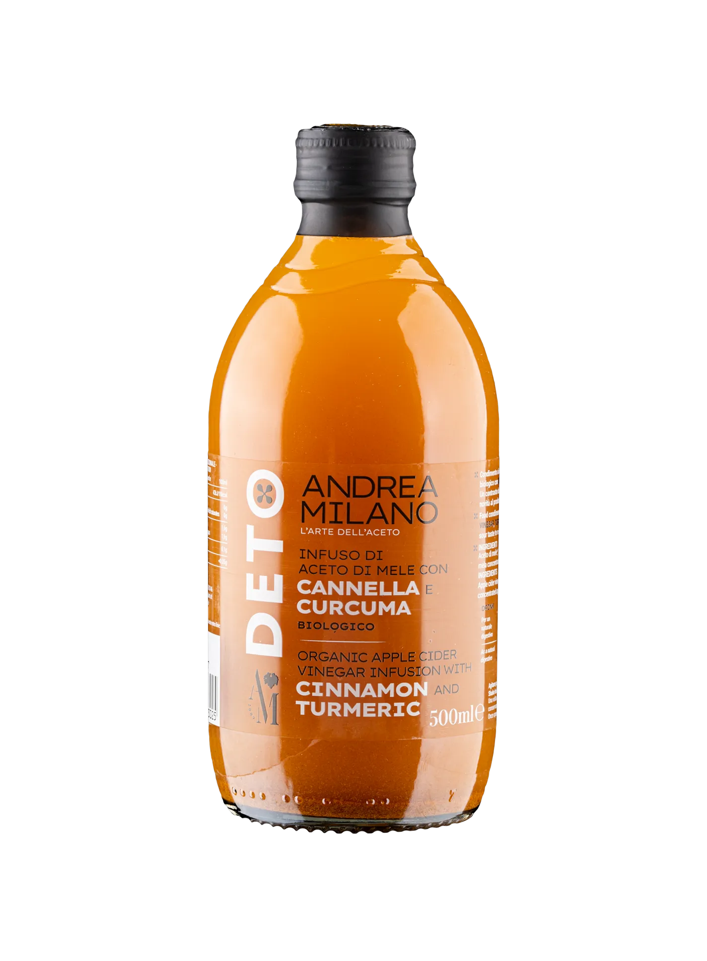 ORGANIC APPLE CIDER VINEGAR INFUSION WITH CINNAMON AND TURMERIC - DETO ANDREA MILANO