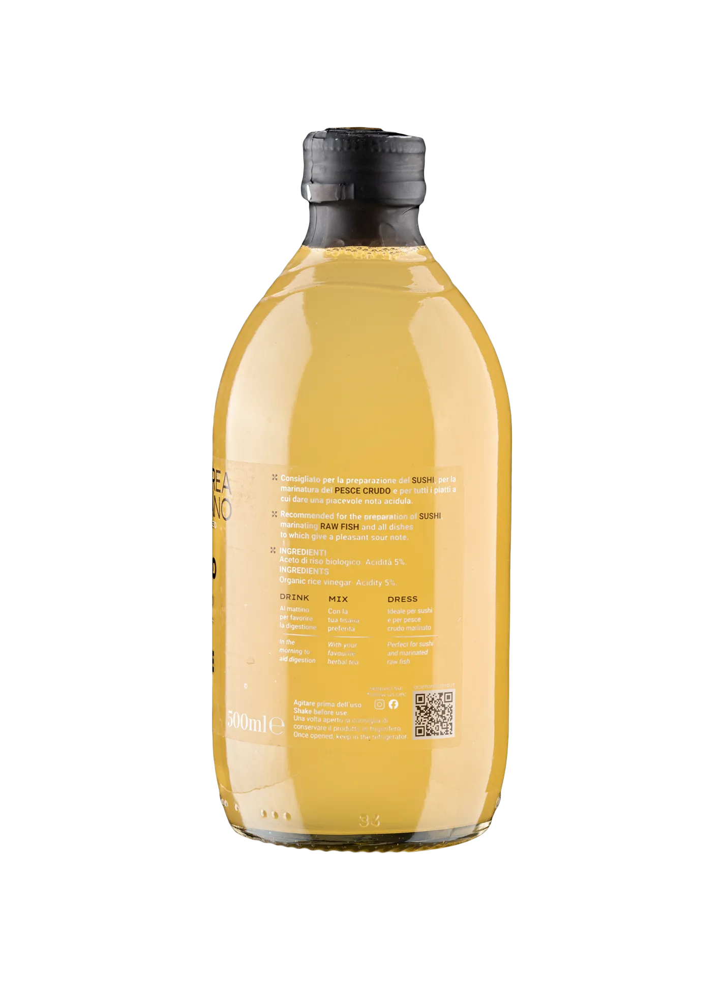 ORGANIC RICE VINEGAR - DETO ANDREA MILANO