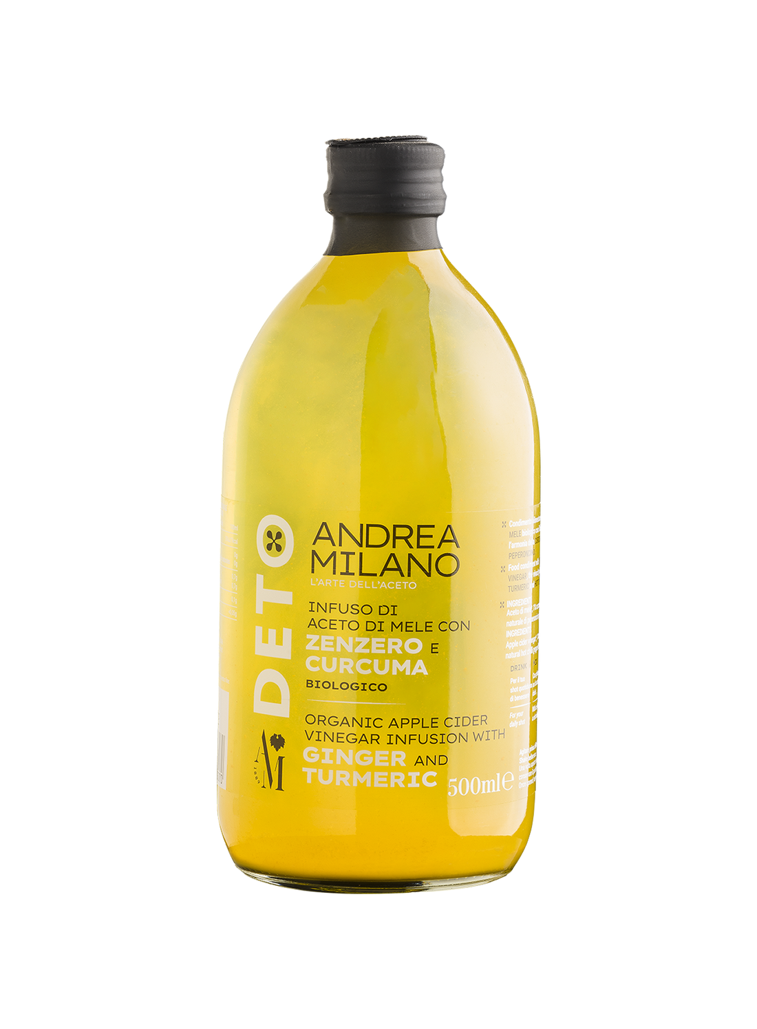 ORGANIC APPLE CIDER VINEGAR INFUSION WITH GINGER AND TURMERIC - DETO ANDREA MILANO