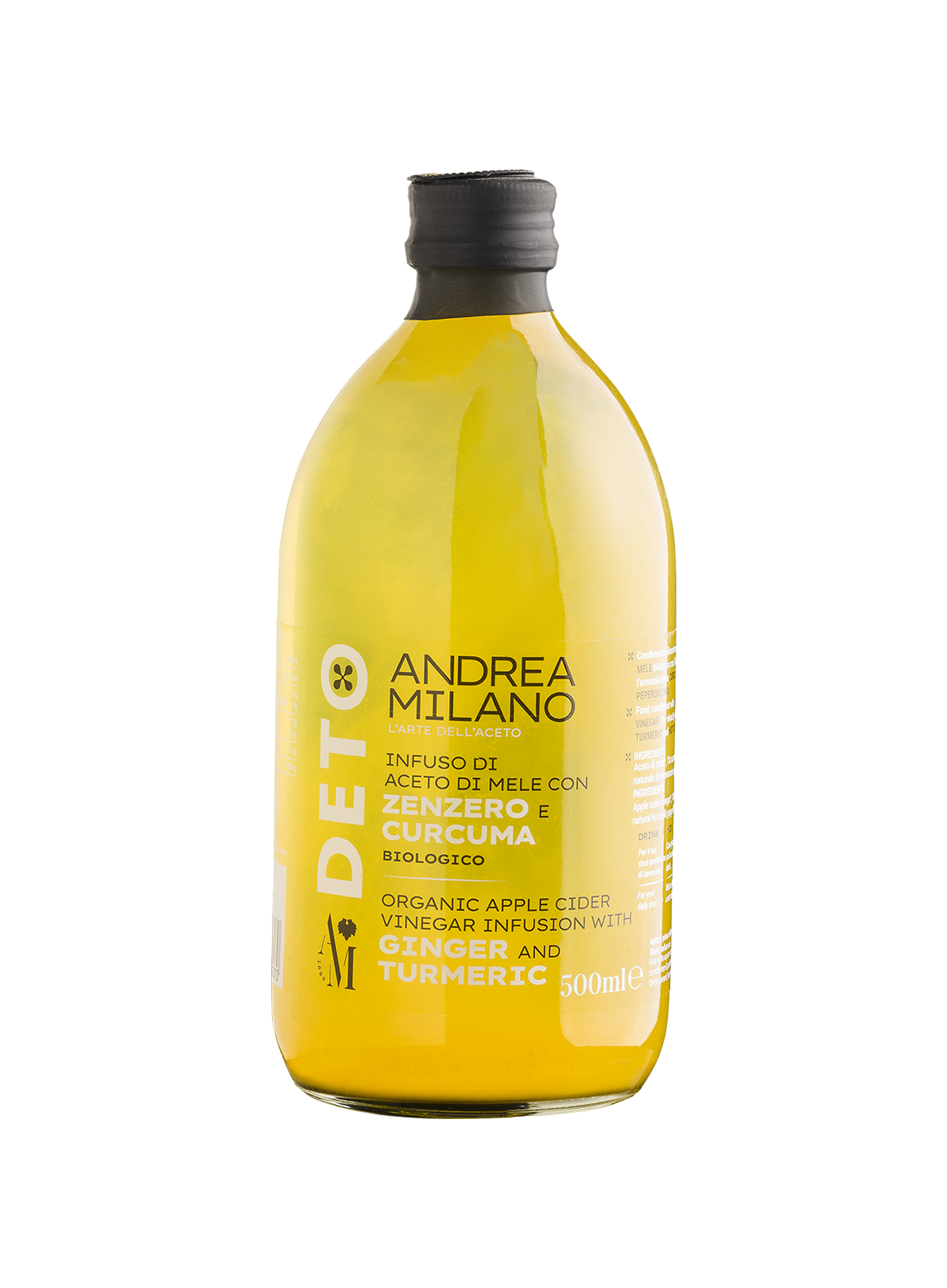 ORGANIC APPLE CIDER VINEGAR INFUSION WITH GINGER AND TURMERIC - DETO ANDREA MILANO