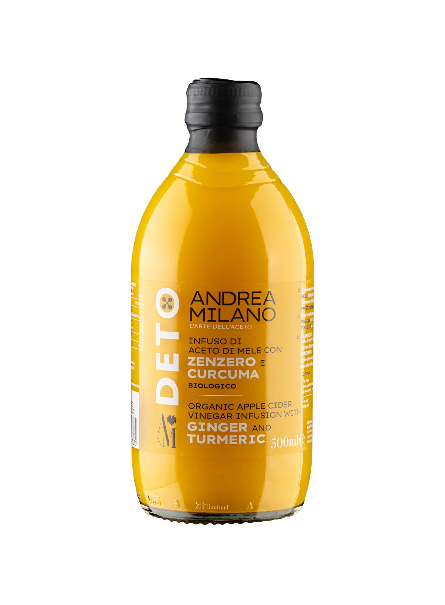 ORGANIC APPLE CIDER VINEGAR INFUSION WITH GINGER AND TURMERIC - DETO ANDREA MILANO