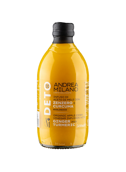 ORGANIC APPLE CIDER VINEGAR INFUSION WITH GINGER AND TURMERIC - DETO ANDREA MILANO