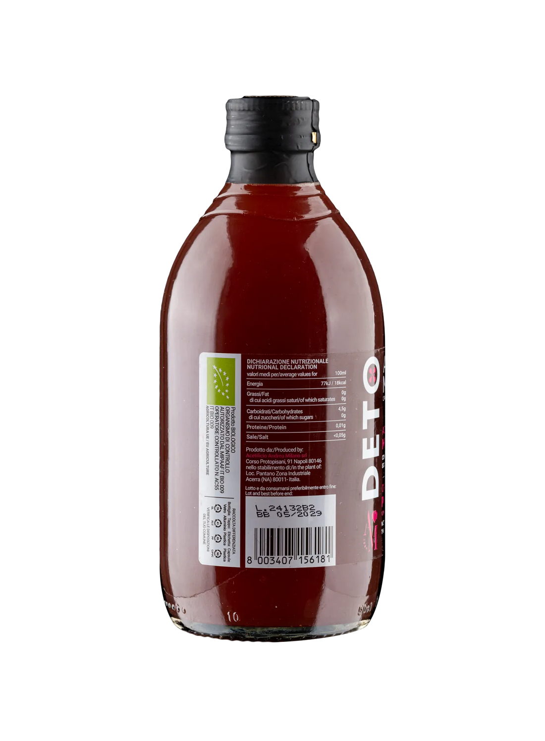 Aceto di Melograno Biologico - Deto Andrea Milano