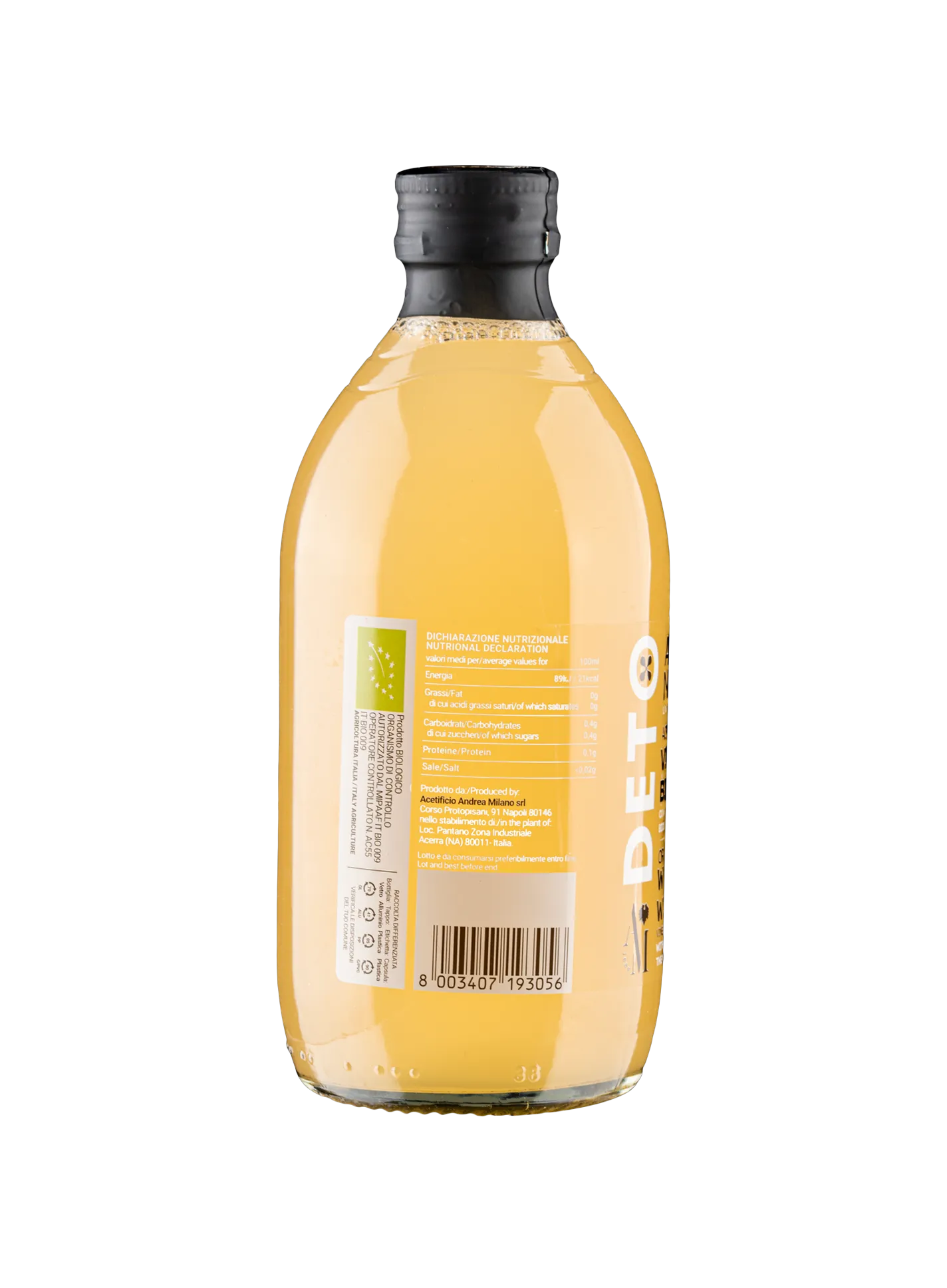 Aceto di Vino Bianco Biologico - Deto Andrea Milano