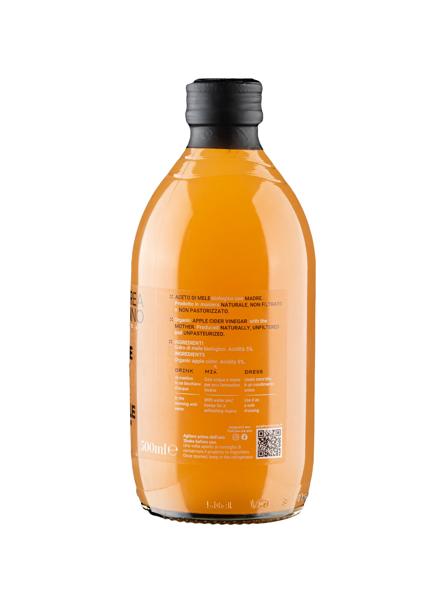 ORGANIC APPLE CIDER VINEGAR - DETO ANDREA MILANO