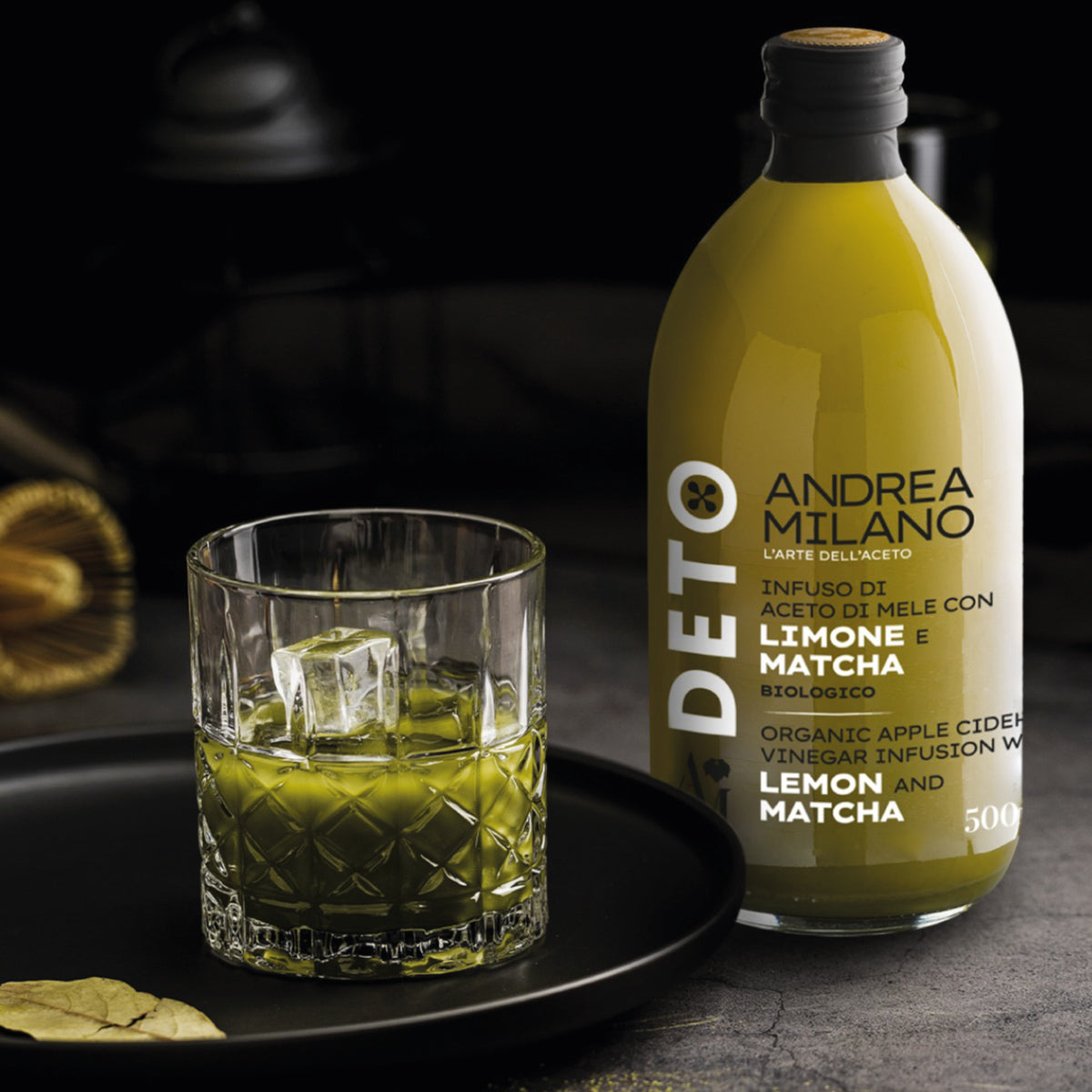 ORGANIC APPLE CIDER VINEGAR INFUSION WITH LEMON AND MATCHA - DETO ANDREA MILANO